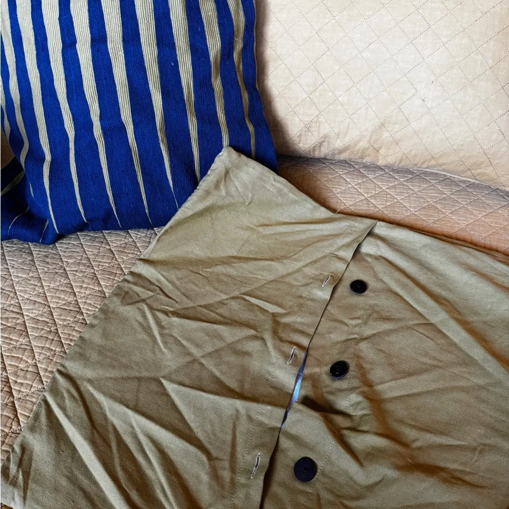 West Elm Striped Blue and Yellow Pillow covers (2)